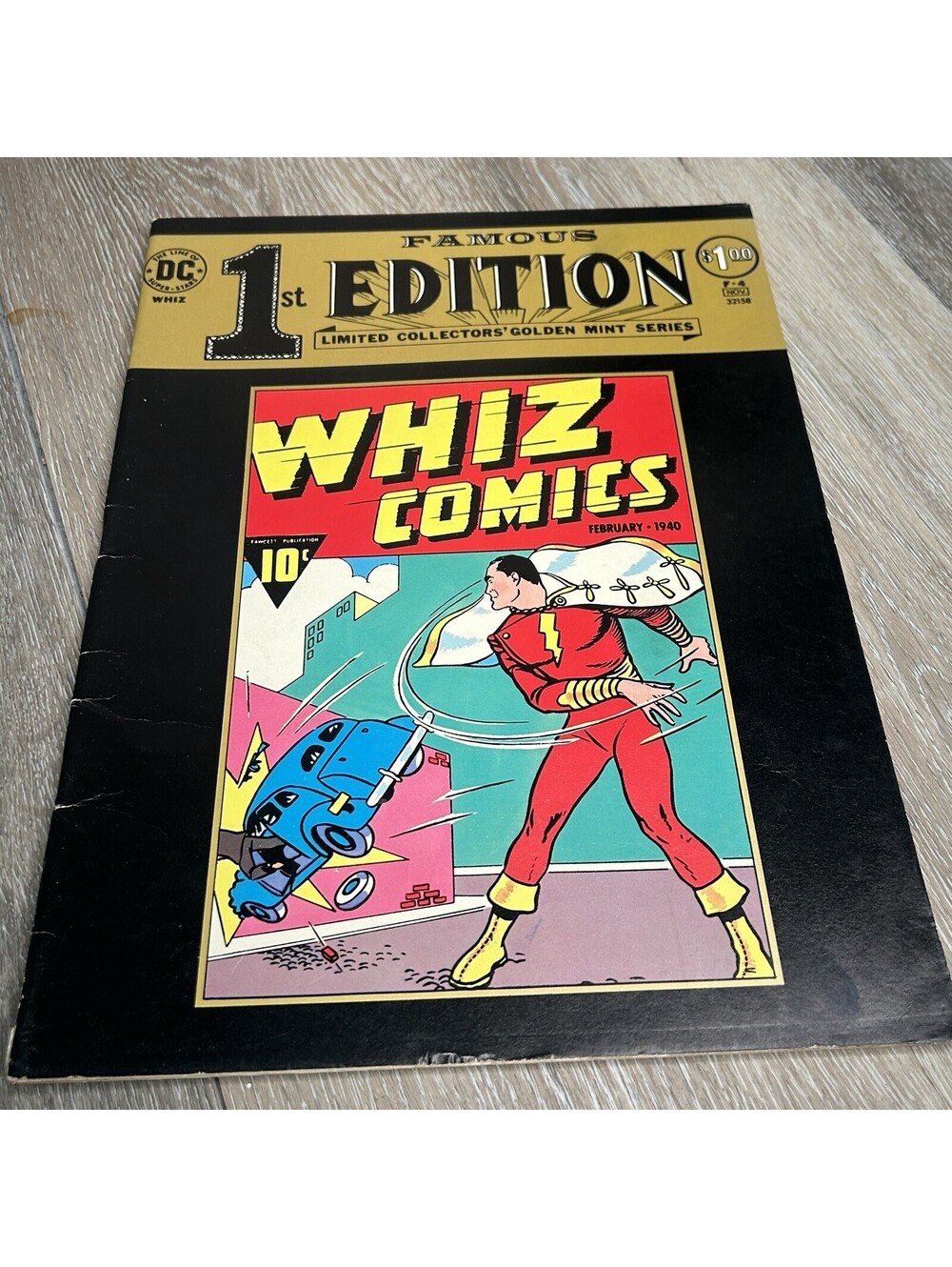 DC Famous 1st Edition Whiz Comics #1 F-4Treasury Size Shazam Captain Marvel 1974